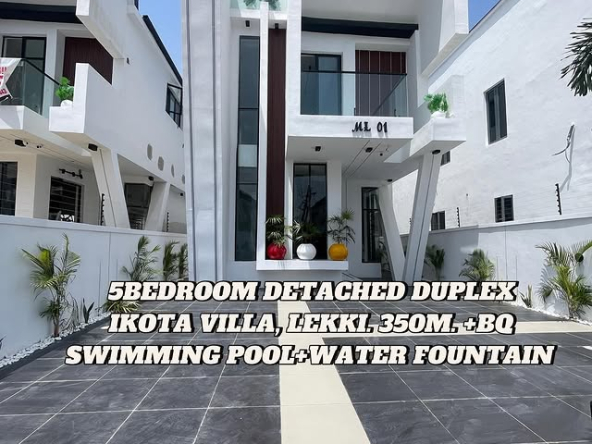 5-bedroom detached duplex with pool and cinema in Ikota for ₦350M