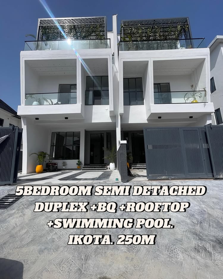 4-bedroom semi-detached duplex with BQ and swimming pool for sale in Ikota Lekki