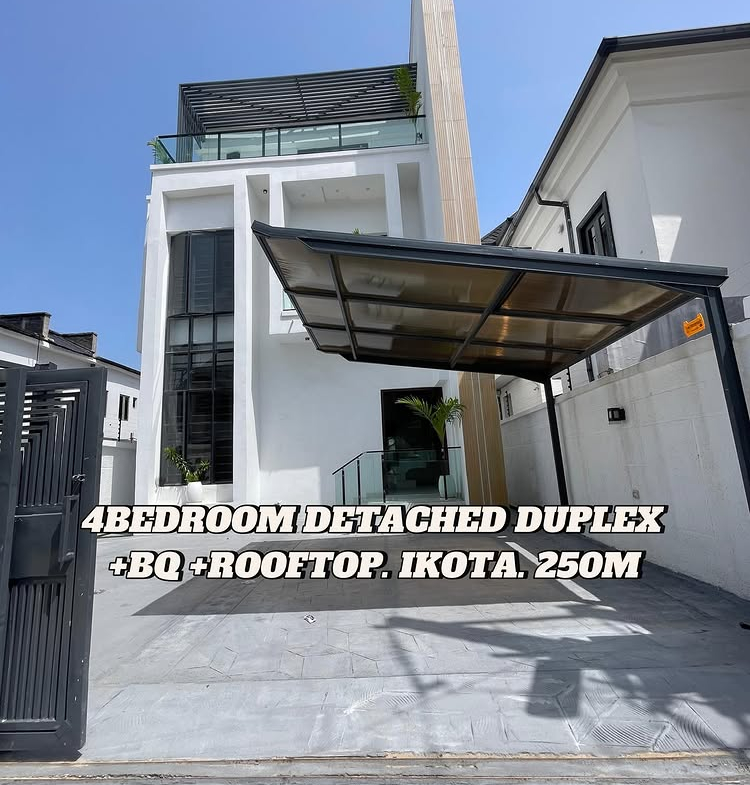 4-bedroom detached duplex with BQ, pool, and cinema for sale in Ikota Lekki