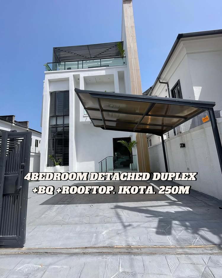 4-bedroom detached duplex with BQ, pool, and cinema for sale in Ikota Lekki