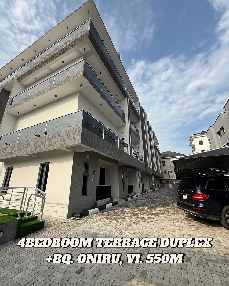 4-bedroom terrace duplex in Oniru Victoria Island