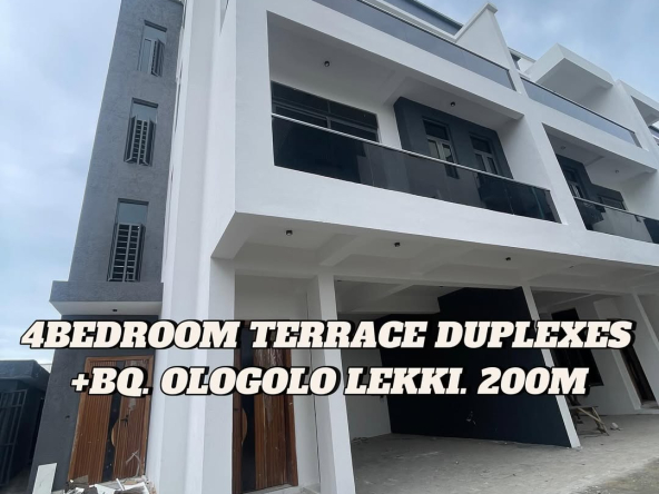 4-Bedroom Terrace Duplex with BQ in Ologolo Lekki